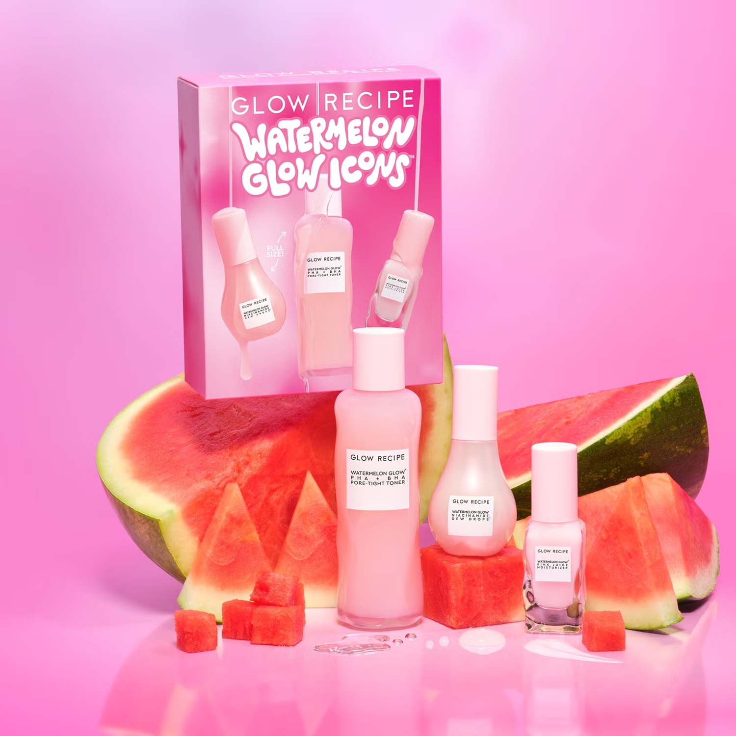 WATERMELON GLOW ICONS KIT (SET DE PRODUCTOS PARA CUIDADO DE LA PIEL)